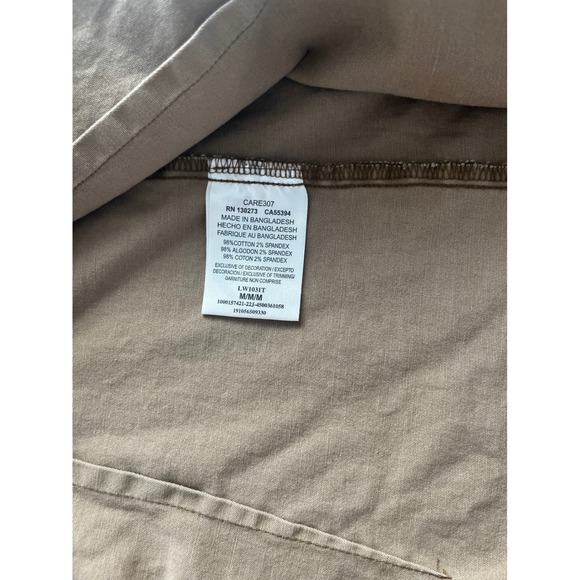 Wrangler Womens Western Pearl Snap Shirt Tan Cotton Stretch Cowgirl Medium - Picture 9 of 14